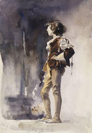 (image for) Handmade Oil painting for home canvas, oil painting framed canvas for living room John Singer Sargenti's art Boy in Costume Earl - Click Image to Close